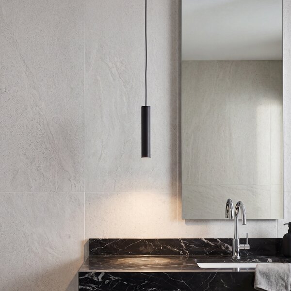 Designové závěsné svítidlo černé GU10 50mm IP44 - Tuba