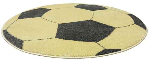 Koberec Lima G758A Football, žlutý / grafitový kruh