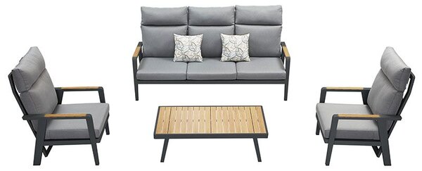 Zahradní 5 místná sedací souprava EMOTI 2.0 BLACK TAUPE Exteriér | Zahradní sedací sestavy