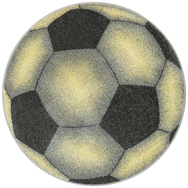 Koberec Lima G758A Football, grafitový / žlutý kruh