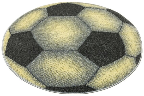 Koberec Lima G758A Football, grafitový / žlutý kruh