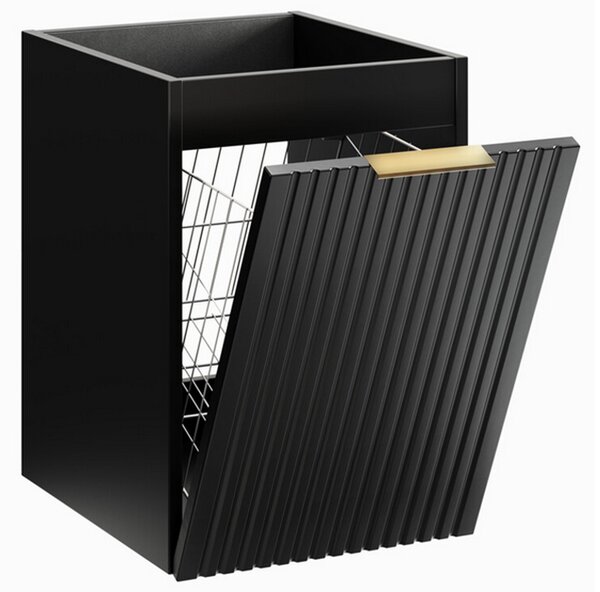 Koupelnová skříňka s košem na prádlo ADEL BLACK 40 cm