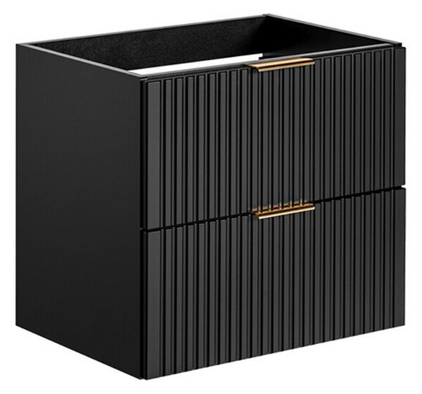 Sestava 2 koupelnových skříněk ADEL BLACK 120cm s deskou