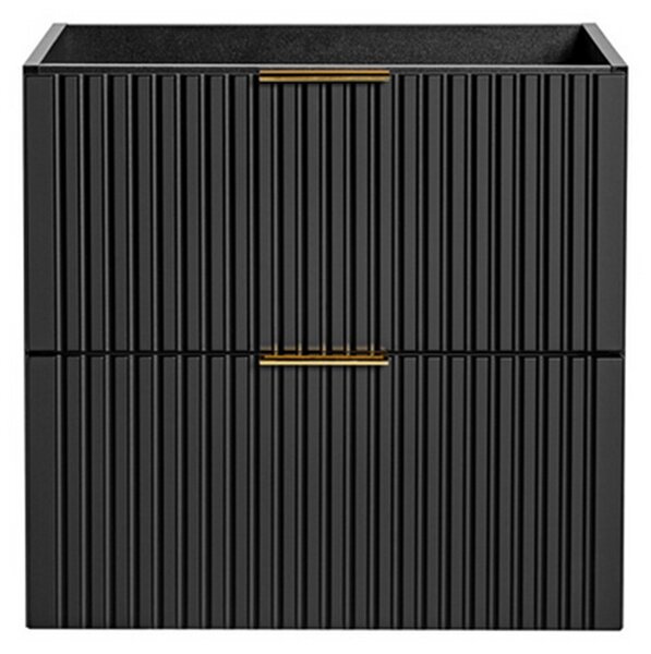 Sestava 2 koupelnových skříněk ADEL BLACK 120cm s deskou a umyvadly