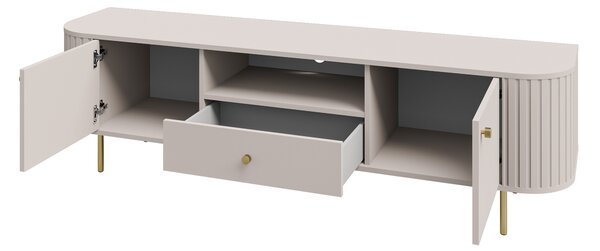 Moderní TV skříňka Lento 181 cm s šuplíkem - pískově béžová