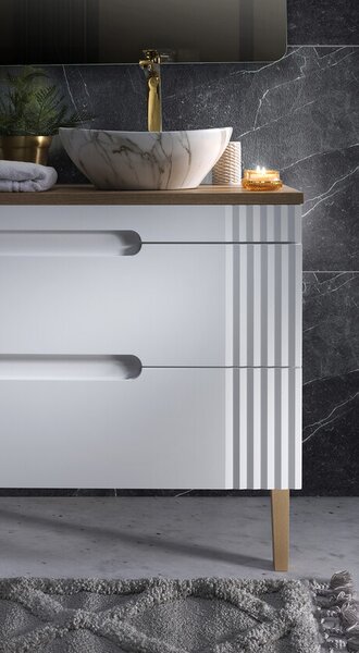 Koupelnová skříňka pod umyvadlo FIJI WHITE 80 cm