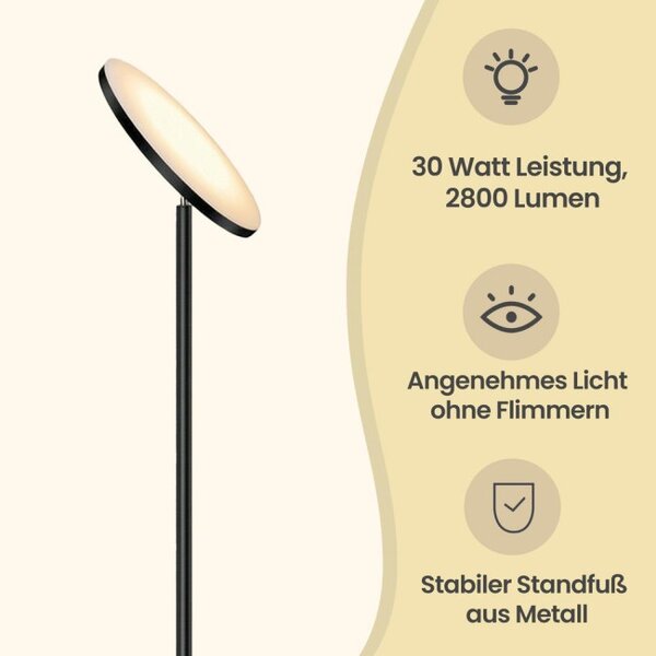 LED stojací lampa s dálkovým ovládáním LFLB35018BD02