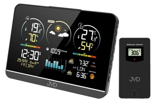 JVD Digitální rádiem řízená meteorologická stanice JVD RB3408