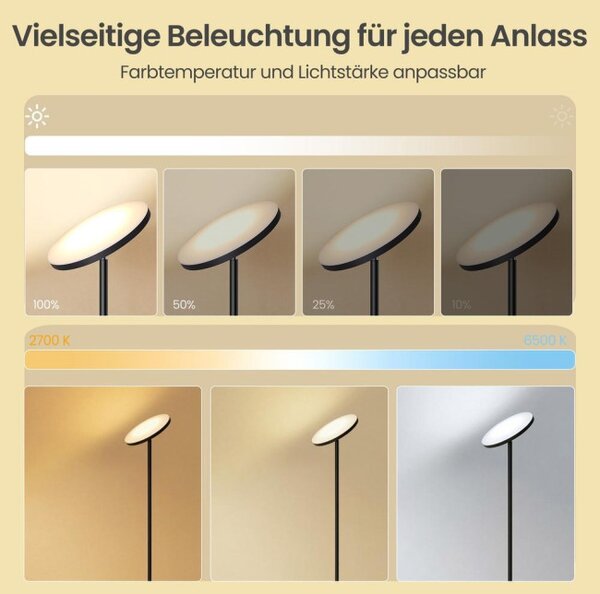 LED stojací lampa s dálkovým ovládáním LFLB35018BD02