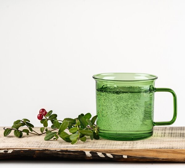 Muurla Hrnek Glass 0,35l, zelený