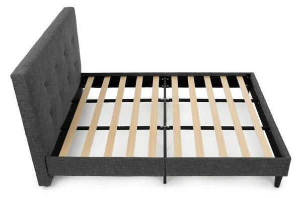 Manželská postel šedá 160x200 cm BED-M160 GREY2