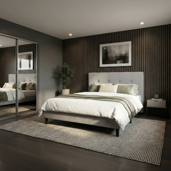 Manželská postel béžová 160x200 cm BED-M160 CRM2