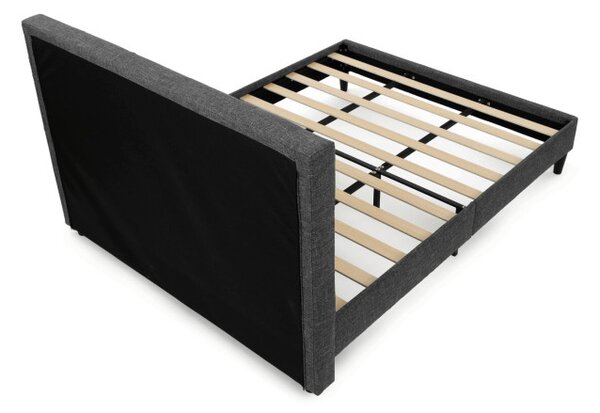 Manželská postel šedá 160x200 cm BED-M160 GREY2