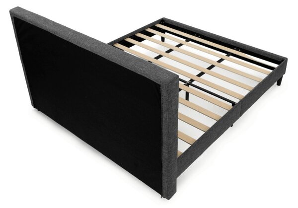 Manželská postel šedá 180x200 cm BED-M180 GREY2