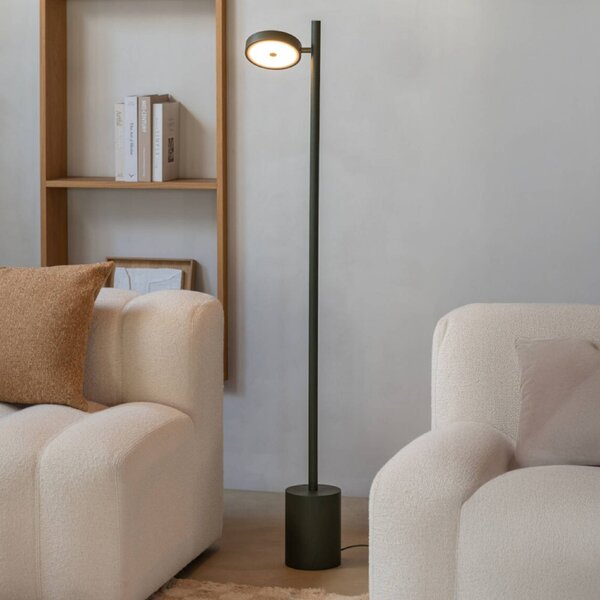 Good & Mojo GOOD MOJO LED stojací lampa Okinawa, 1 svítidlo, zelená, 146 cm, dřevo, stmívatelný, Zelená, Obývací pokoj / jídelna, Dřevo, Moderní