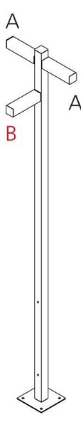 AR T4507H30 Walking - stojna 2500 - 3x180° hlavy - A 90h + B 60h - ARTEMIDE