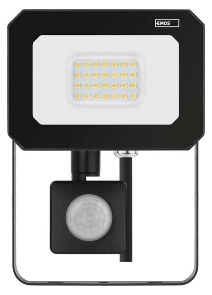EMOS LED reflektor SIMPO s pohybovým čidlem, 20 W, černý, neutrální bílá ZS2323