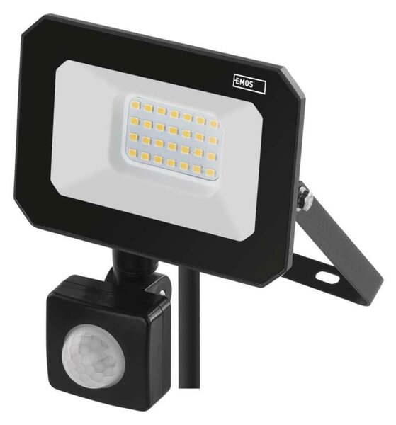 EMOS LED reflektor SIMPO s pohybovým čidlem, 20 W, černý, neutrální bílá ZS2323