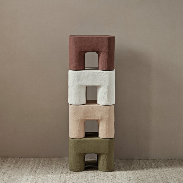 FERM LIVING Stolička Podo Stool, Khaki