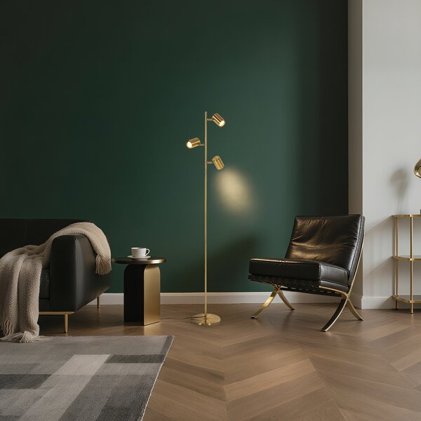 Moderní stojací lampa bronzová 3-světlo - Jeana