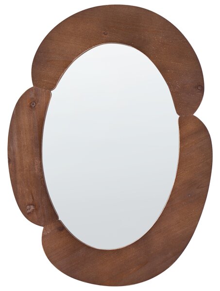 Zrcadlo ALVENA 60 cm 80 cm Tmavě hnědá