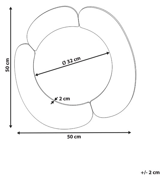 Zrcadlo ATIK 50 cm 50 cm Bílá