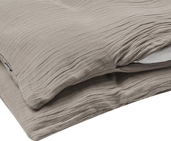Sada povlečení SUMNER Bavlněný mušelín 150 x 200 cm Taupe
