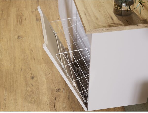 Comad Koupelnová skříňka pod deskové umyvadlo set Nova Cashmere 140 kašmír/dub cassela