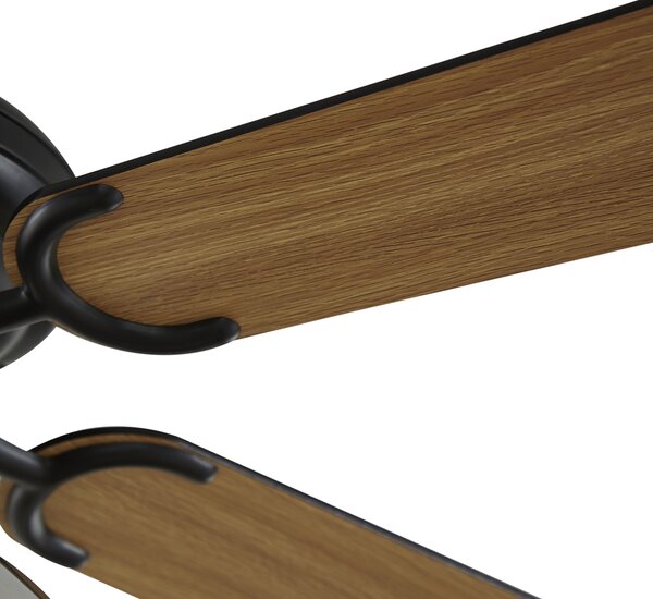 Stropní ventilátor černý 107,5 cm s tahovým spínačem - Mistral Busa