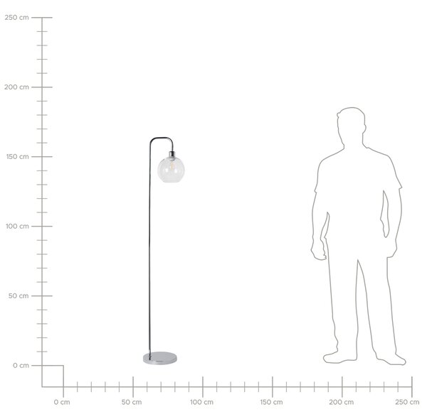 Stojací lampa OKAVANGO Kov Stříbrná