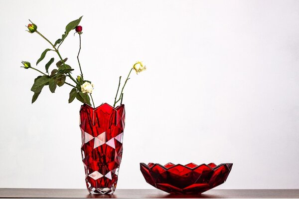 KŘIŠŤÁLOVÁ VÁZA BOHEMIA LUNAR RED 280MM