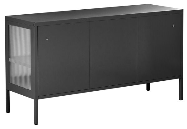 Komoda se 3 dvířky GLEORA Kov Černá