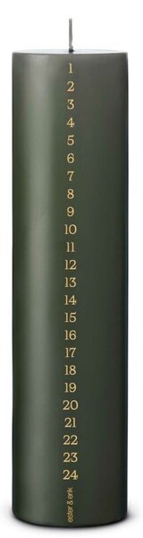 Ester & Erik Adventní svíčka Pillar Calendar - Green Soil ER132