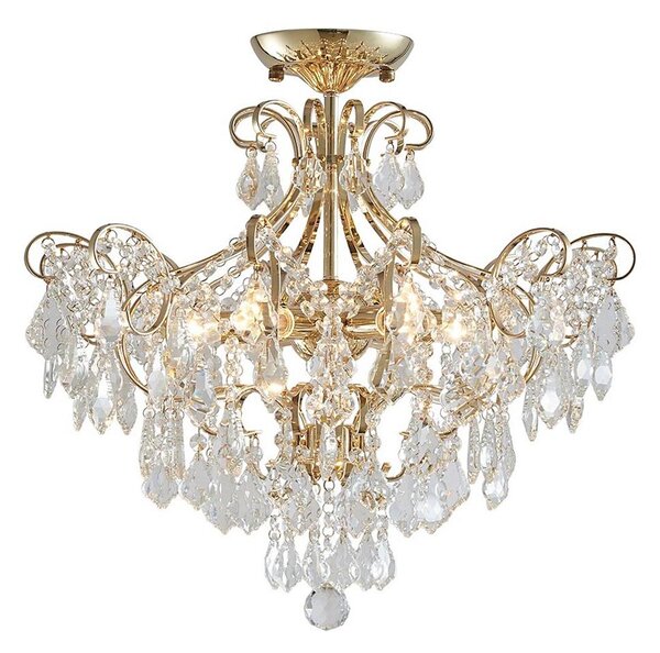 Luxera 62439 - Křišťálový přisazený lustr GRANADA 6xE14/40W/230V 62439