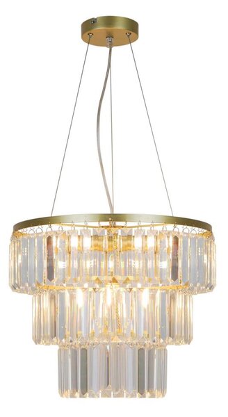 Zuma Line P17127-4-1GD - Lustr na lanku TIFANNY 4xE14/40W/230V zlatá