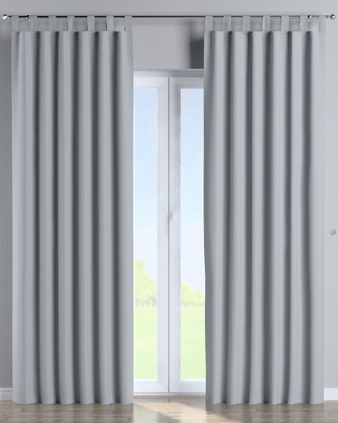 Závěs na poutkach barva šedá látka zatemňovací
