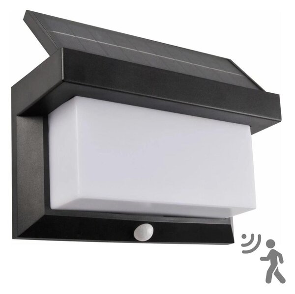 LED Solární nástěnné svítidlo se senzorem TONY LED/3,7V 1800 mAh IP44