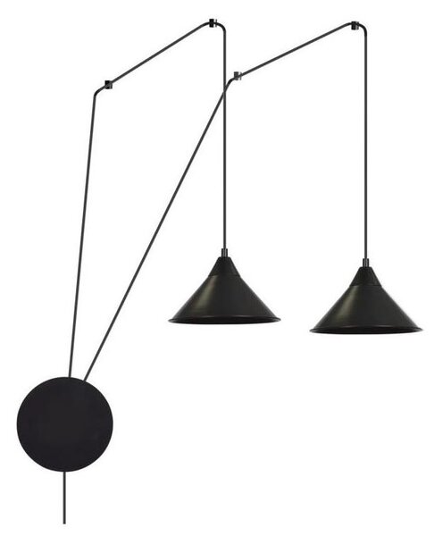 Lustr na lanku ABRAMO 2xE27/15W/230V černá