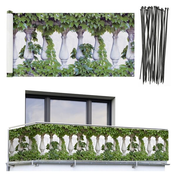 Zelená plastová balkonová zástěna 500x85 cm – Maximex
