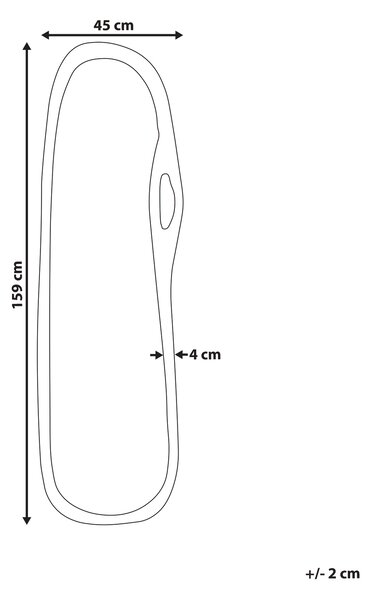 Zrcadlo CORBARIEU 45 cm 159 cm Dřevo paulovnie Hnědá