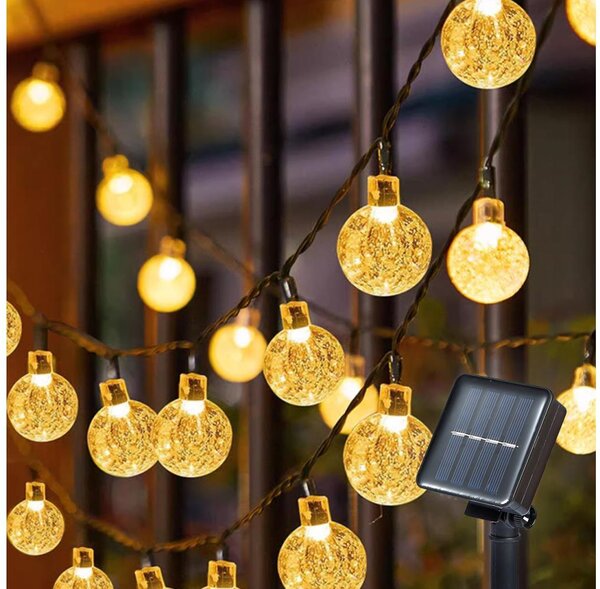 Brilagi - LED Solární dekorační řetěz BUBBLE 50xLED/8 funkcí 7m IP65 teplá bílá
