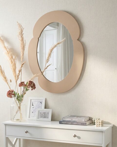 Zrcadlo ALVENA 60 cm 80 cm Béžová