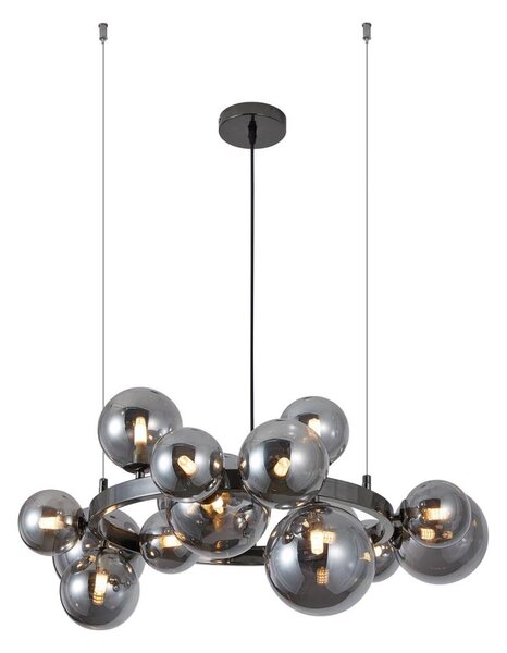 Wofi 5014-1505W - LED Lustr na lanku VILLA 15xG9/3W/230V černá
