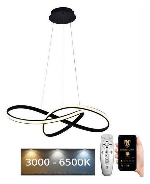 Brilagi - LED Stmívatelný lustr na lanku COSMOWAVE LED/70W/230V černá + DO