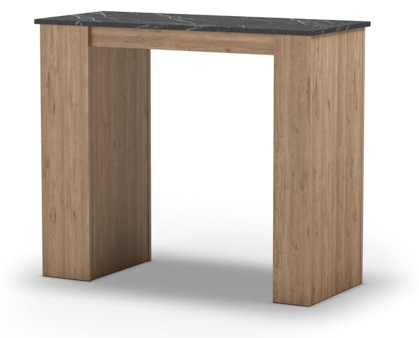 Barový stůl s deskou v dekoru mramoru 47x120 cm Peru – Marckeric