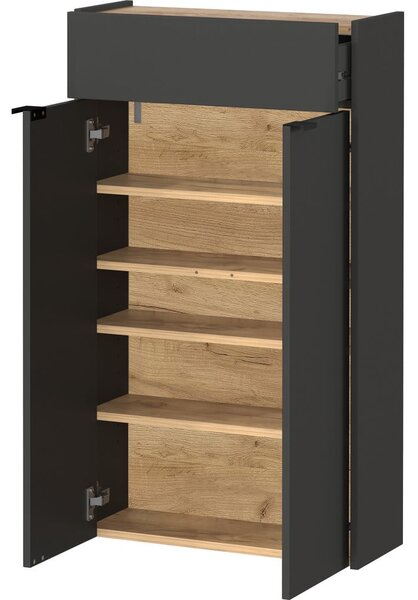 Antracitová skříňka 56x97x22 cm Ameca – Germania