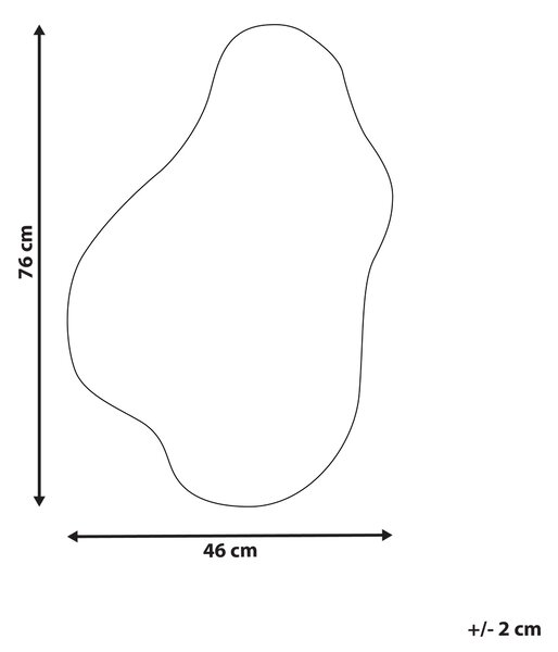 Zrcadlo HERRY 46 cm 76 cm Stříbrná