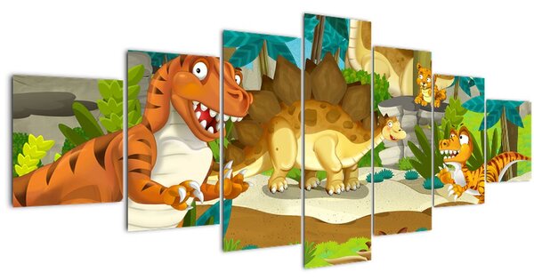 Obraz - Dinosaurie (210x100 cm)