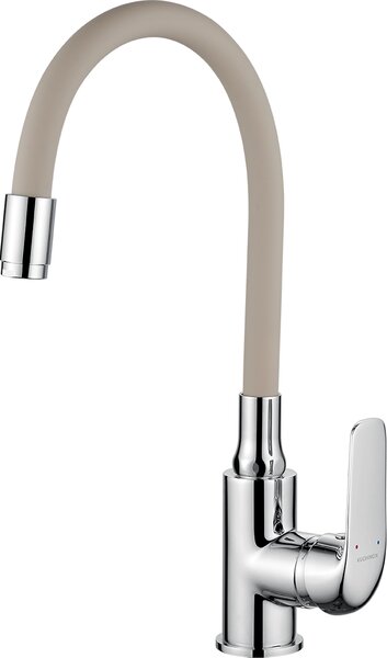Kuchinox Dřezová baterie Elza s flexibilním raménkem - BKE_461D, béžová mat/chrom