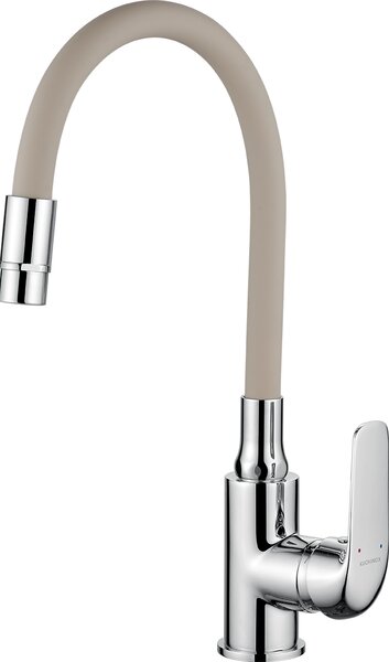 Kuchinox Dřezová baterie Elza s flexibilním raménkem a 2-funkční sprškou - BKE_462D, béžová mat/chrom